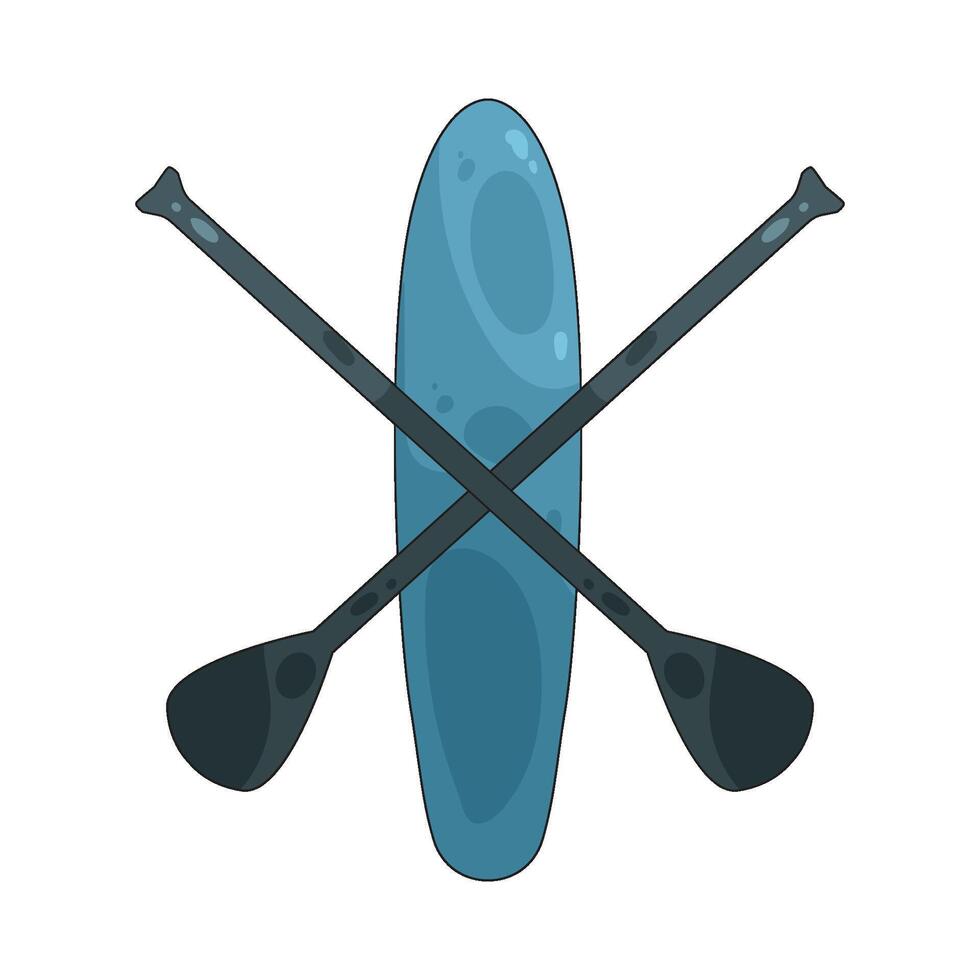 Illustration of Kayak with paddle vector