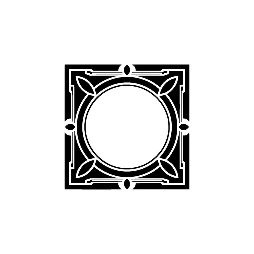 Geometric Frame, Art Deco Ornament, Minimalist vector