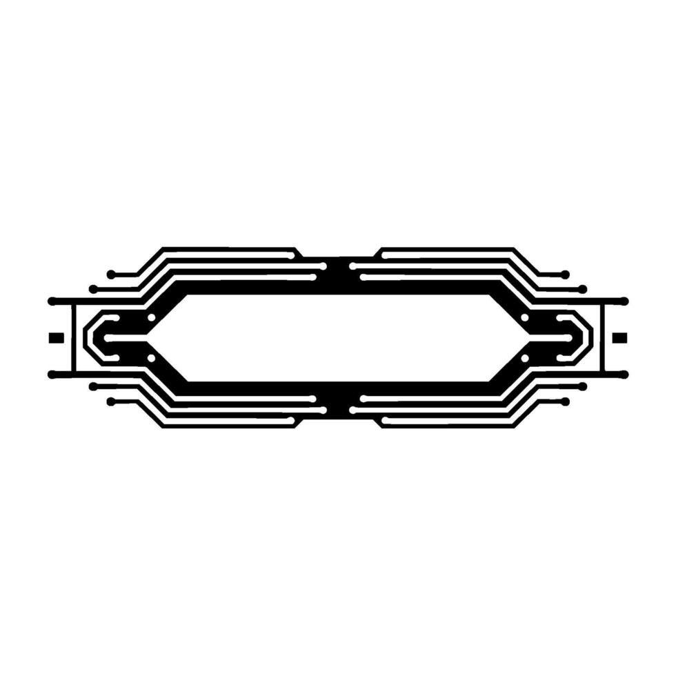 Geometric Circuit Frame, Art Deco Style vector