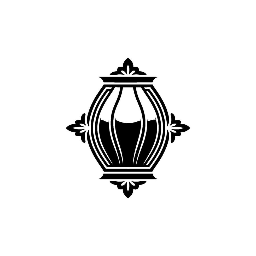 Elegant Lantern Emblem, Vintage Style vector