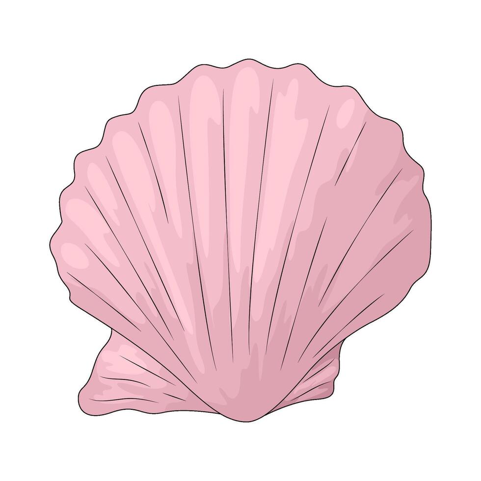 Pink Clam Shell vector