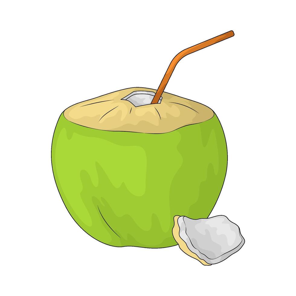 Illustration of Coconut Drink vector