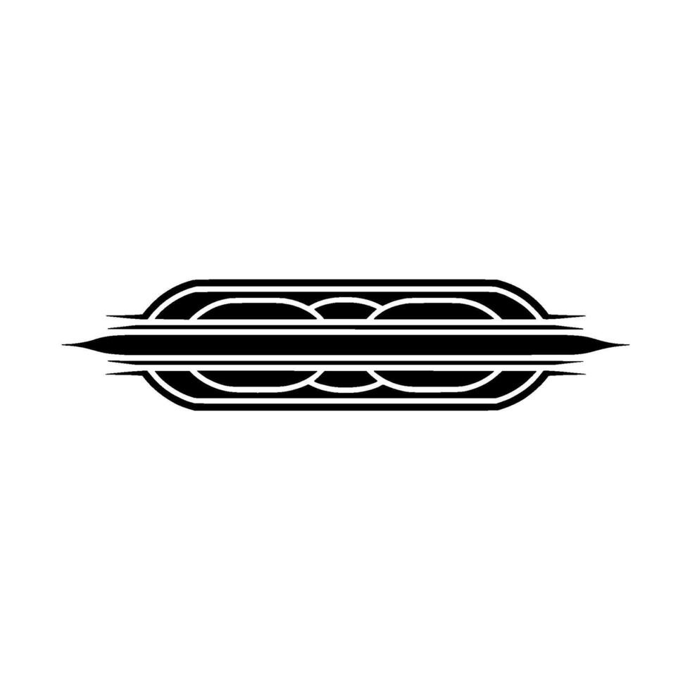 Geometric Wave Emblem, Minimalist , Retro Aesthetic vector
