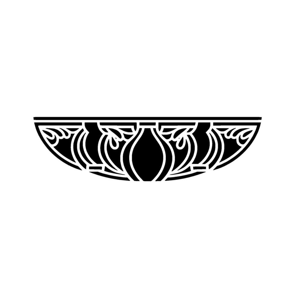 Art Deco Bowl Ornament, Geometric Elegance vector