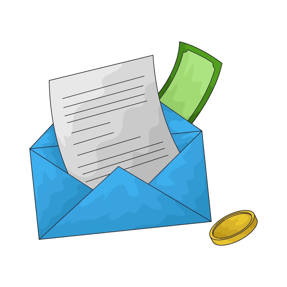 Illustration of Tax report envelope vector