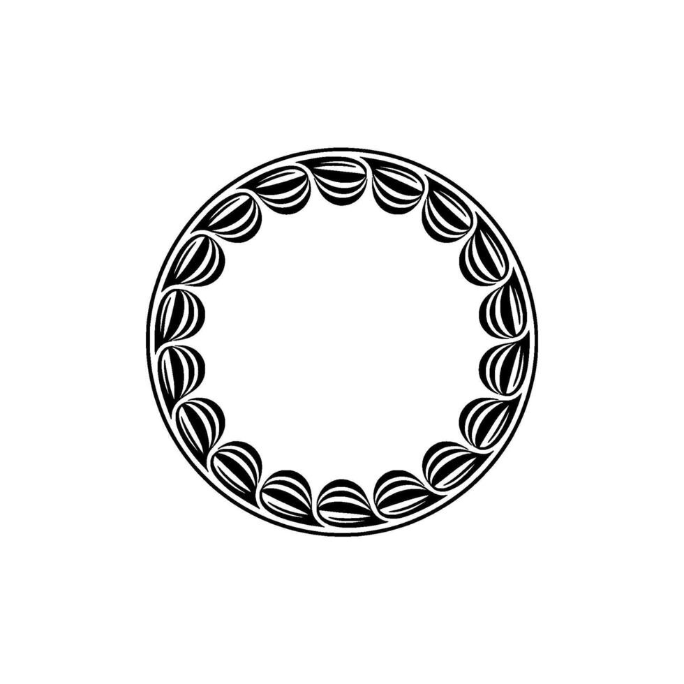Intricate Circular Ornament, Stylized Tribal vector