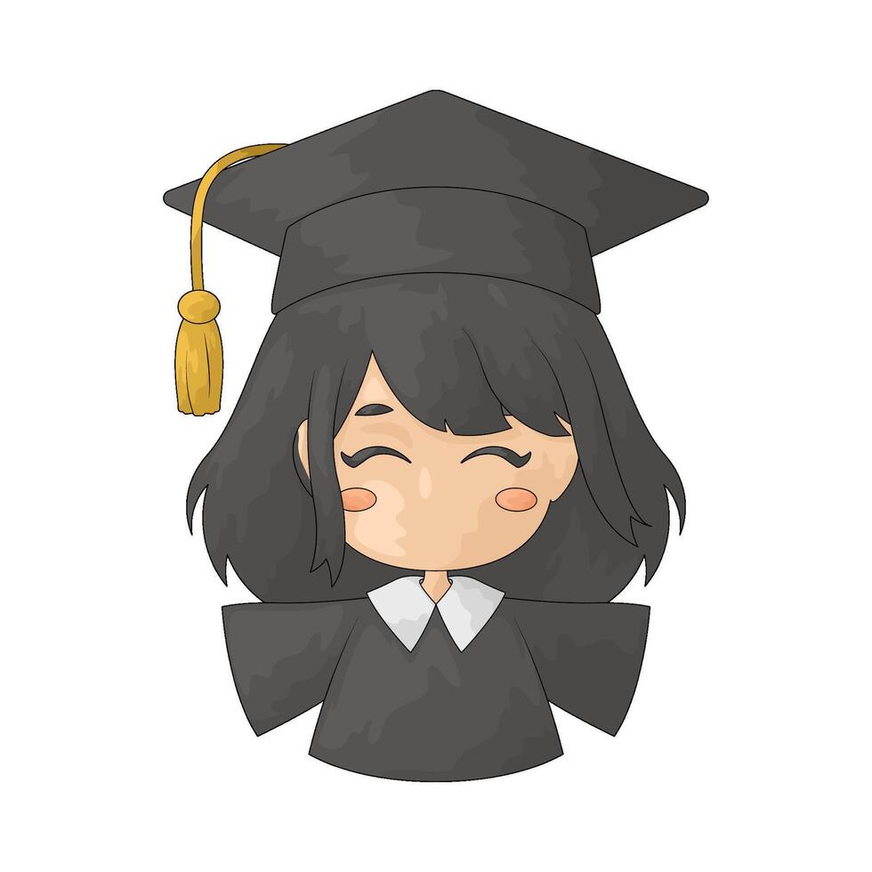 happy girl in a graduation vector