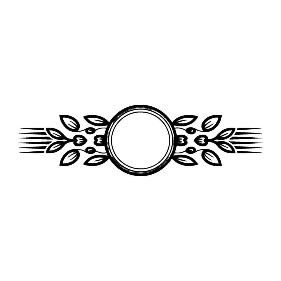 Vintage Circular Emblem, Elegant Border vector