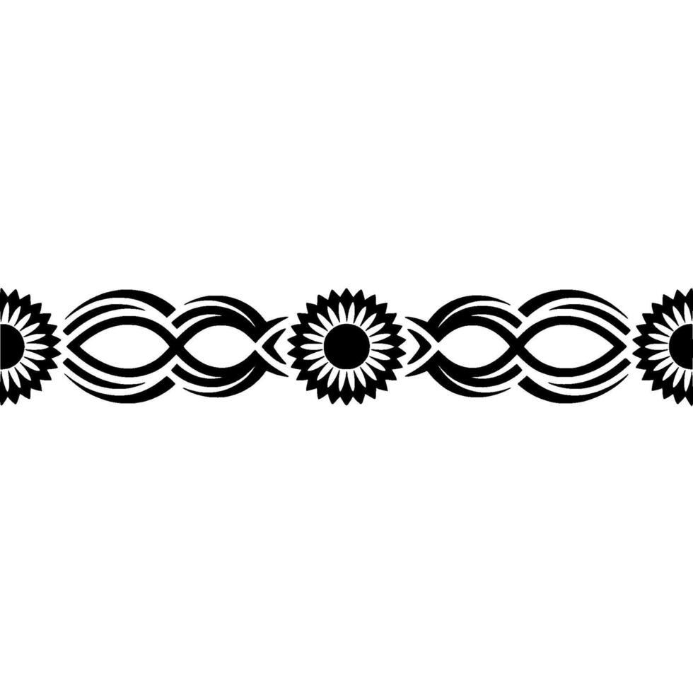 Stylized Tribal Border, Repeating Pattern, Elegant vector