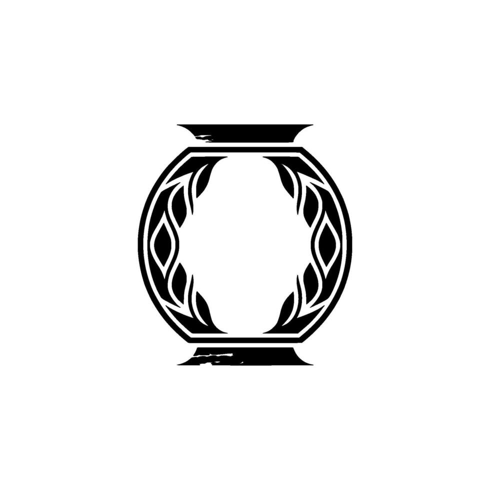 Geometric Vase Emblem, Tribal , Minimalist vector
