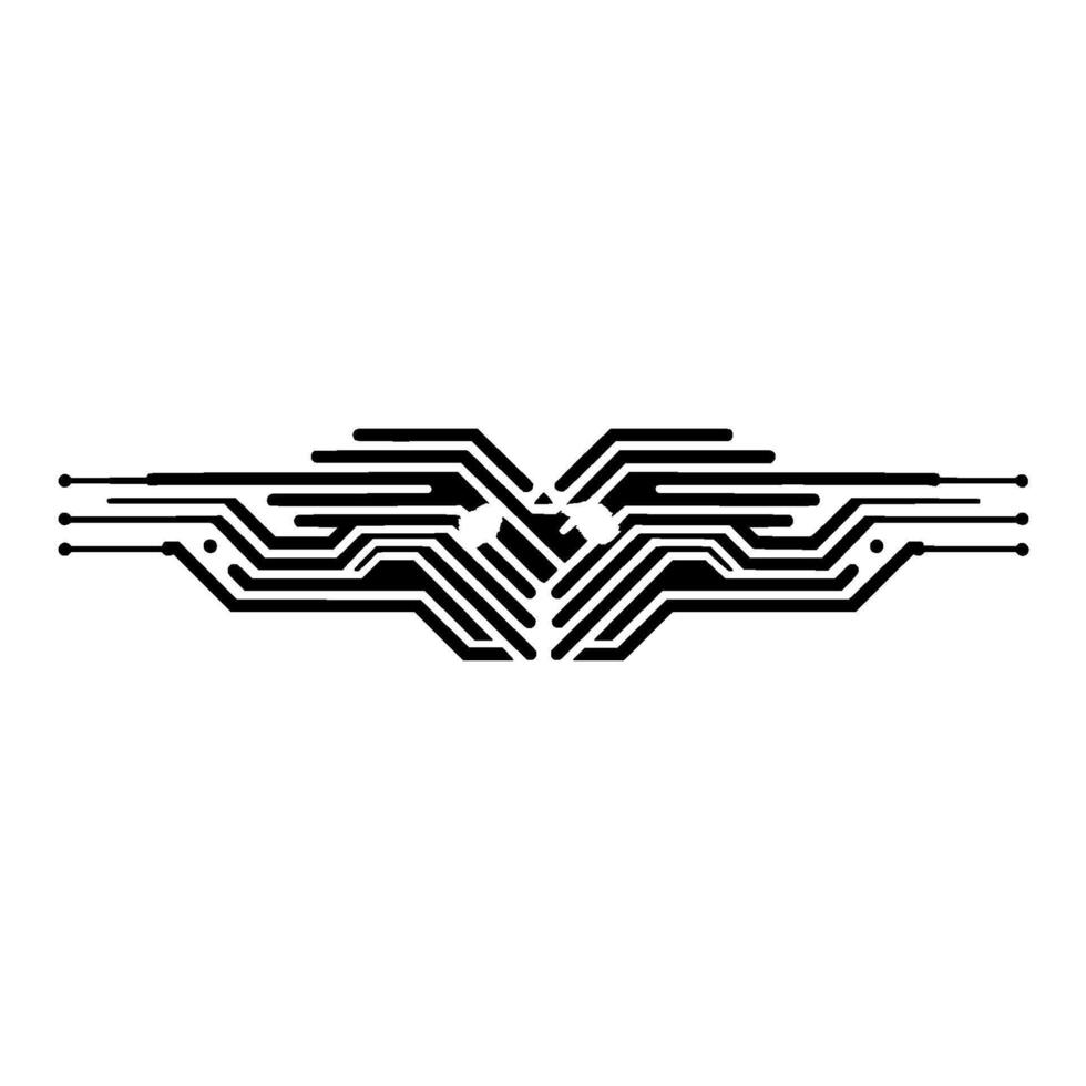 Circuitry Emblem, Futuristic Symbol, Digital Innovation vector