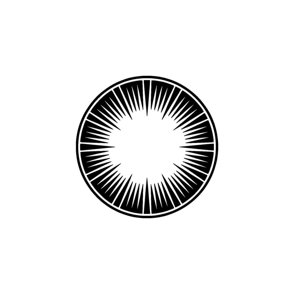 Geometric Eye - Minimalist Radial Focus vector