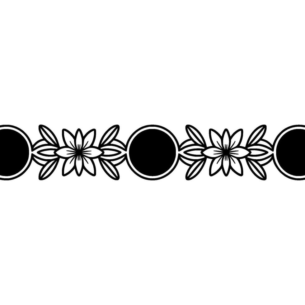Stylized Floral Border,Minimalist vector