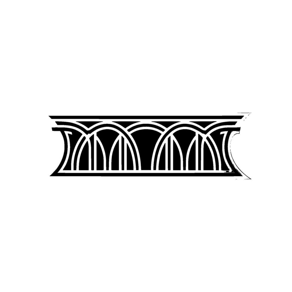 Art Deco Archway Ornament,Geometric vector