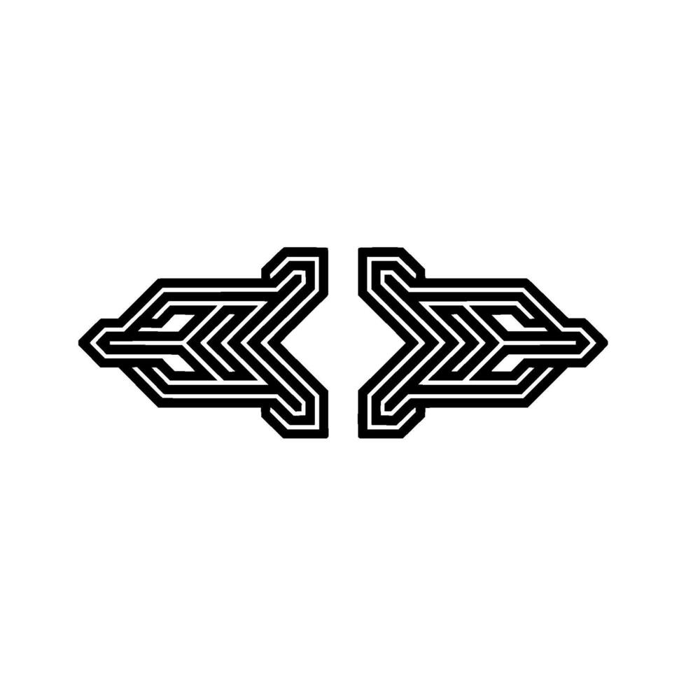 Geometric Directional Arrows, Abstract vector