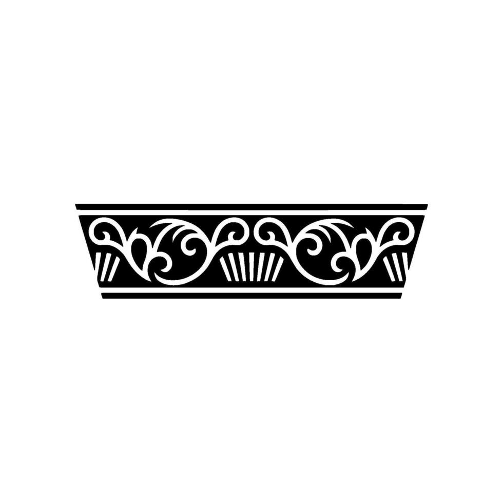 Intricate Black and White Border, Medieval Motif vector