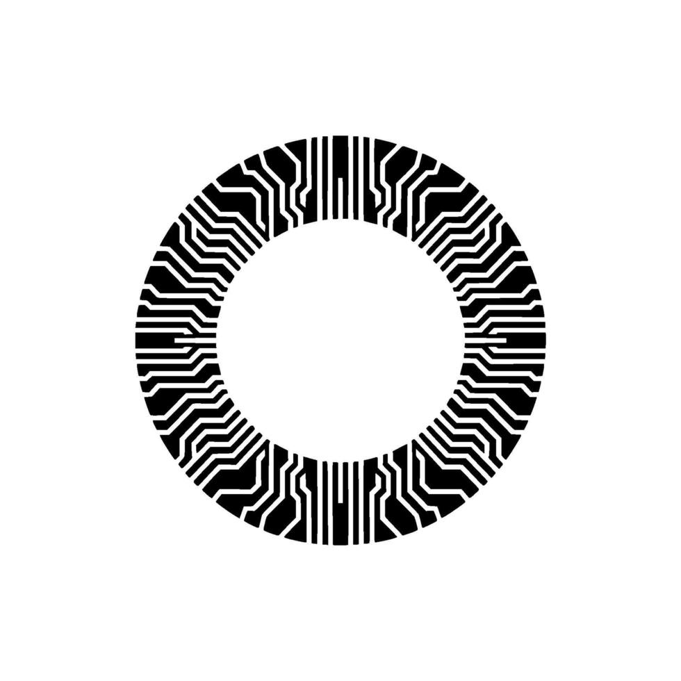 Circuit Ring Minimalist Tech , Digital Abstraction vector