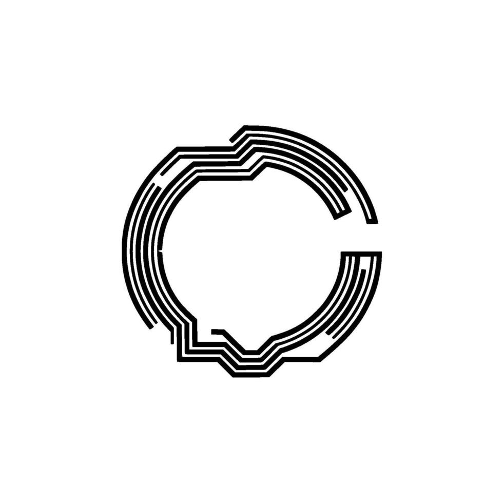 Geometric Circle, Radiant Core Minimalist vector