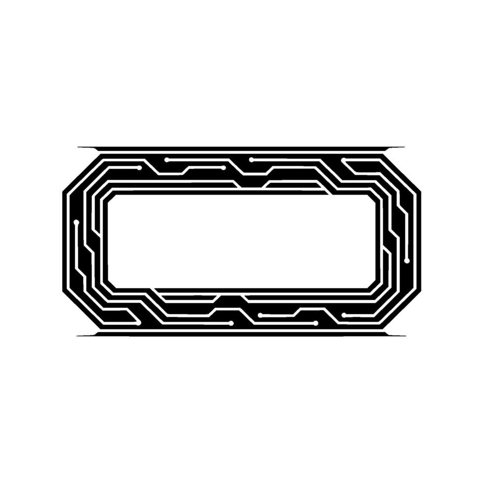 Geometric Circuit Frame, Modern Tech, Circuitry vector