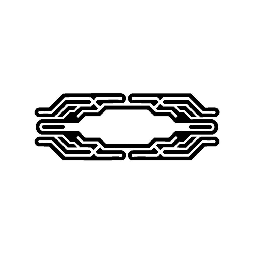 Geometric Circuit Frame, Minimalist vector