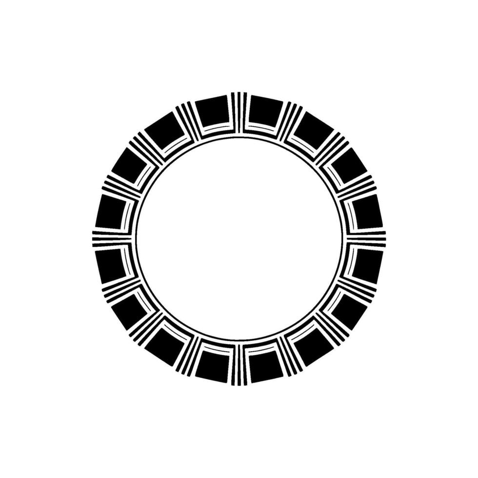 Geometric Portal, Minimalist Circle, Retro-Futuristic vector