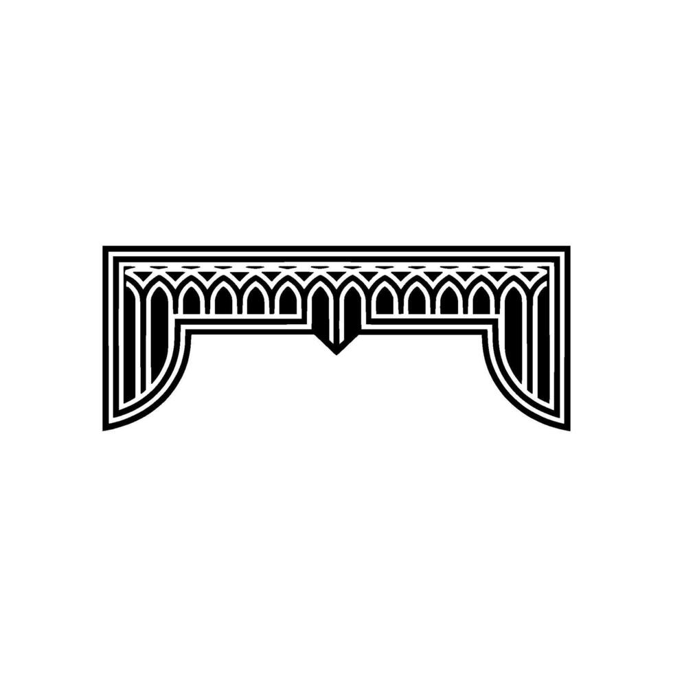 Art Deco Bracket, Geometric Ornamentation, Vintage vector