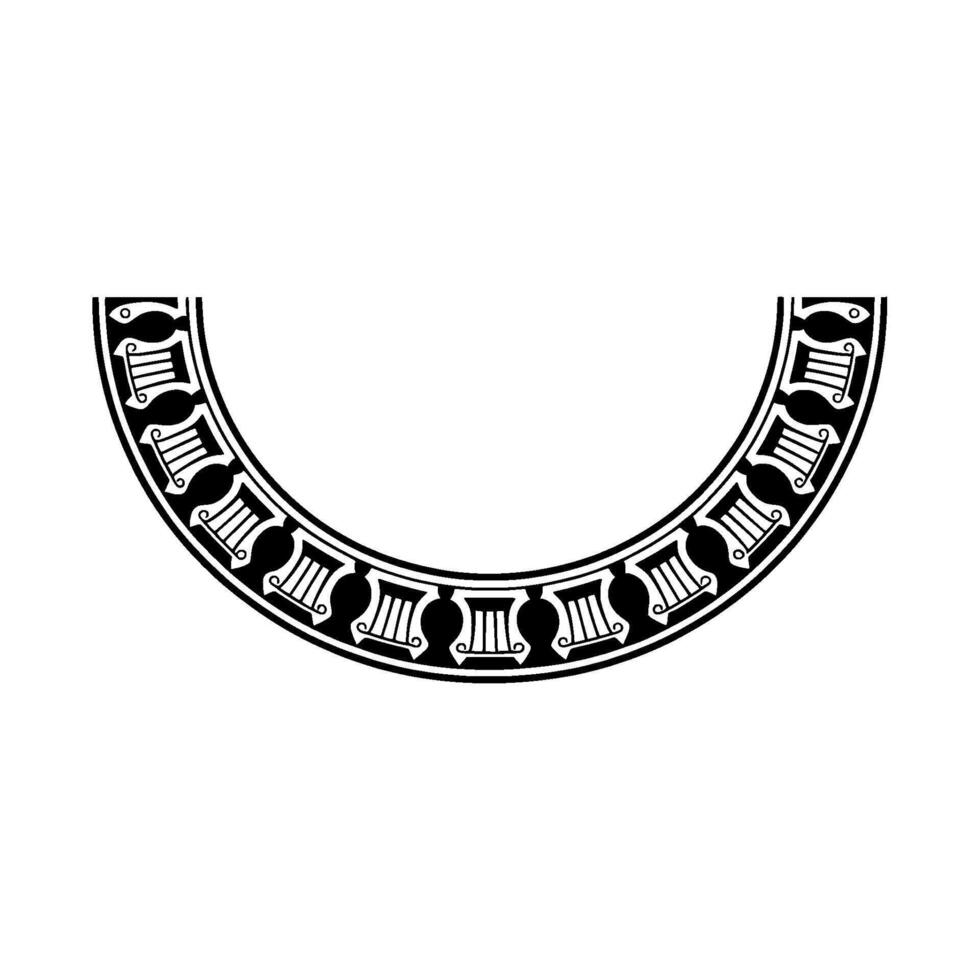 Classical Column Border, Elegant , Minimalist Motif vector