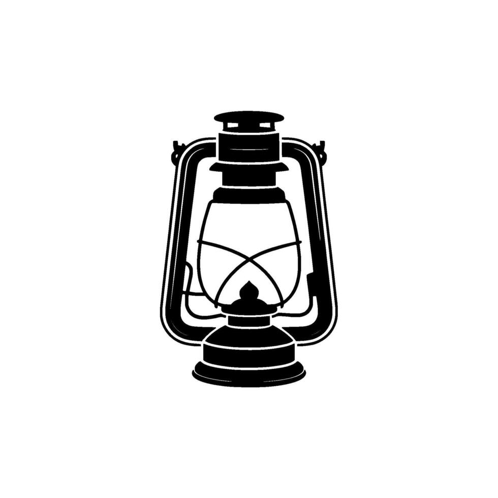Vintage Lantern Silhouette, Rustic Warmth vector