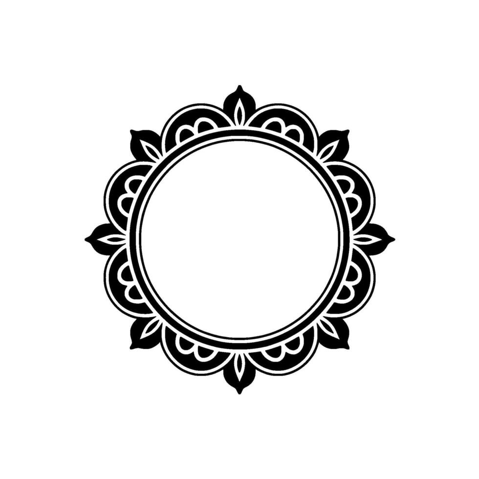 Intricate Floral Frame, Elegant , Vintage Style vector