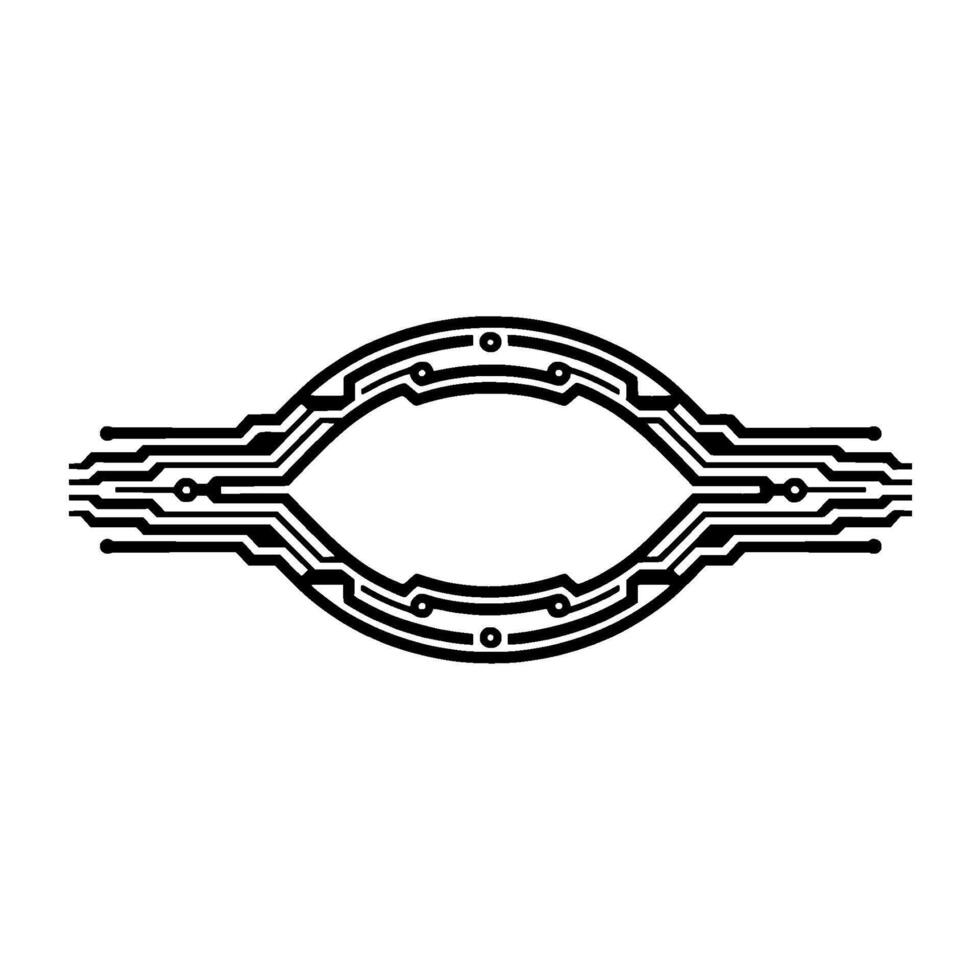 Circuit Board Ornament, Futuristic , Minimalist vector