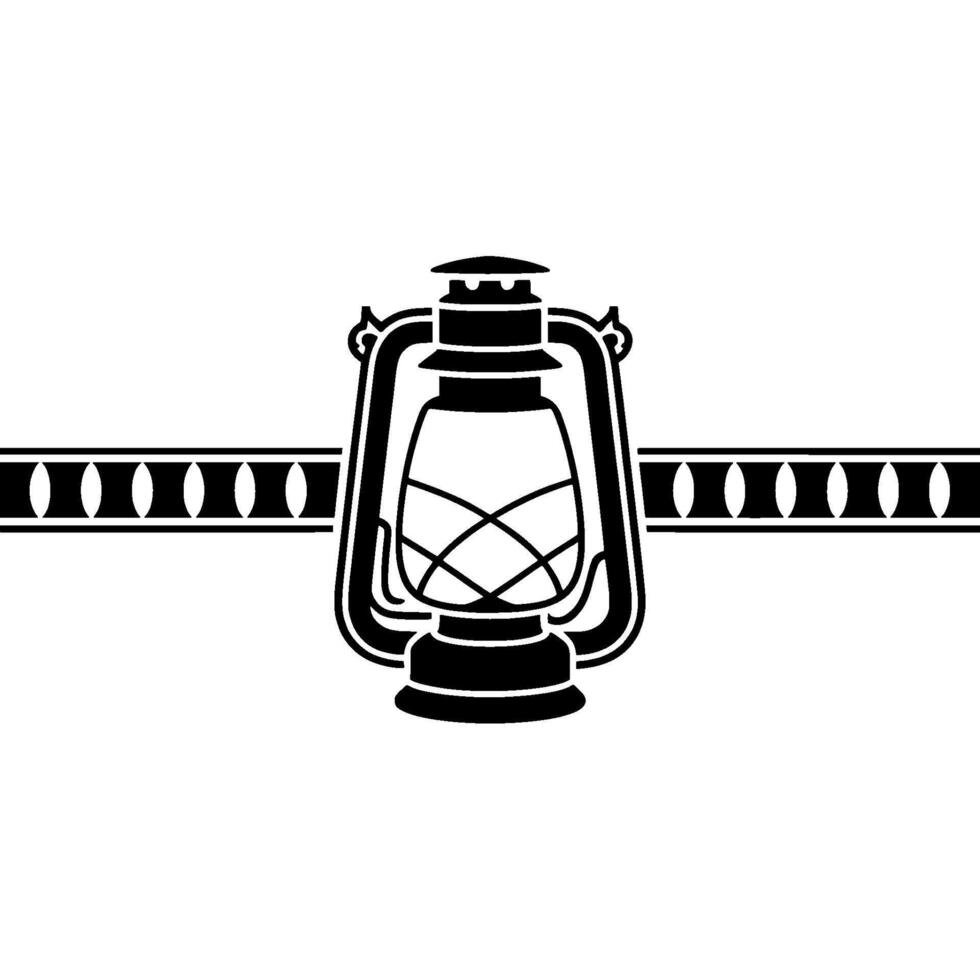 Vintage Lantern Emblem, Retro Illustration, Classic vector