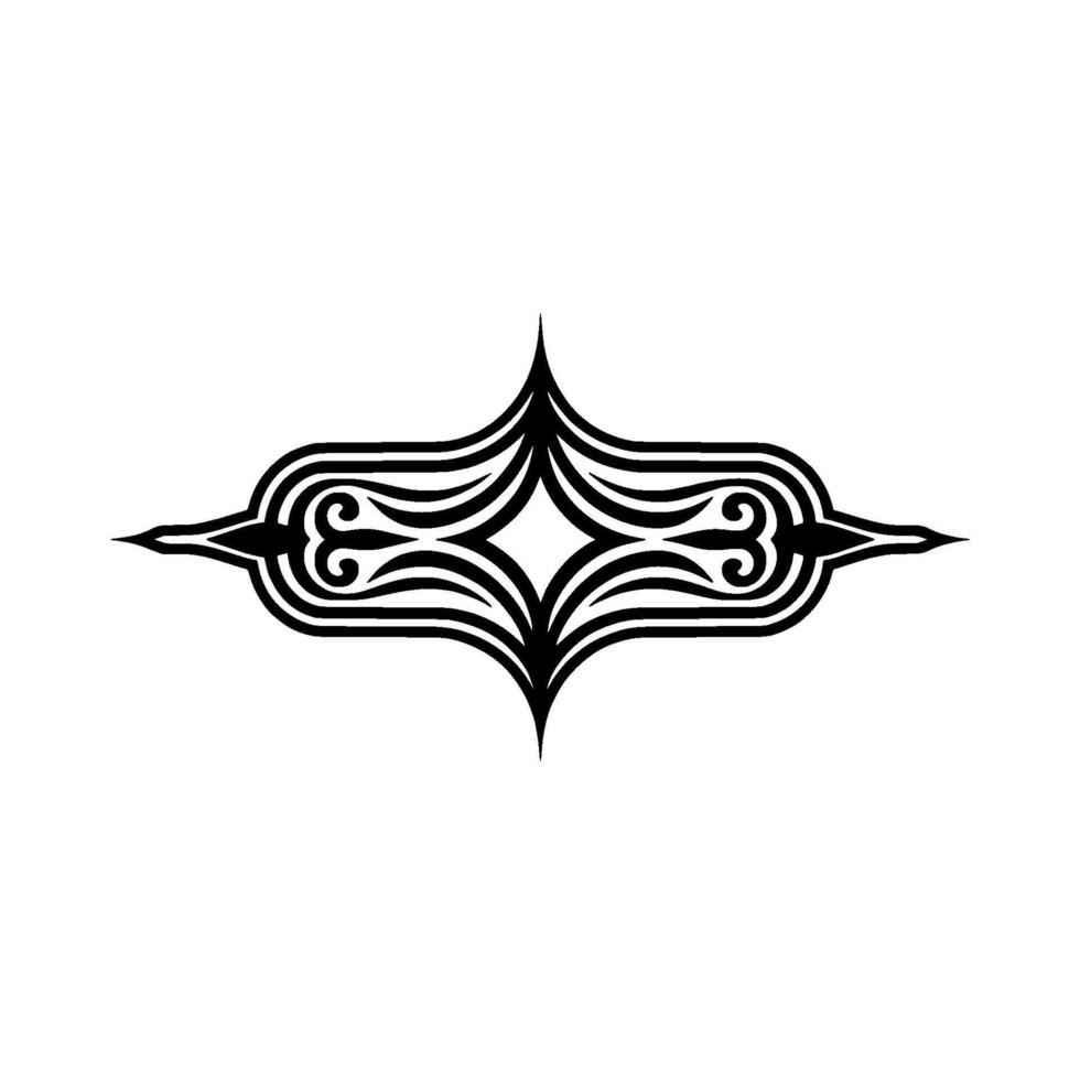 Elegant Stylized Ornament, Black White vector