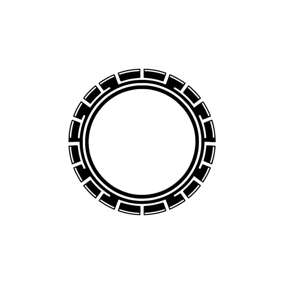 Geometric Ring Frame, Minimalist , Circular Outline vector