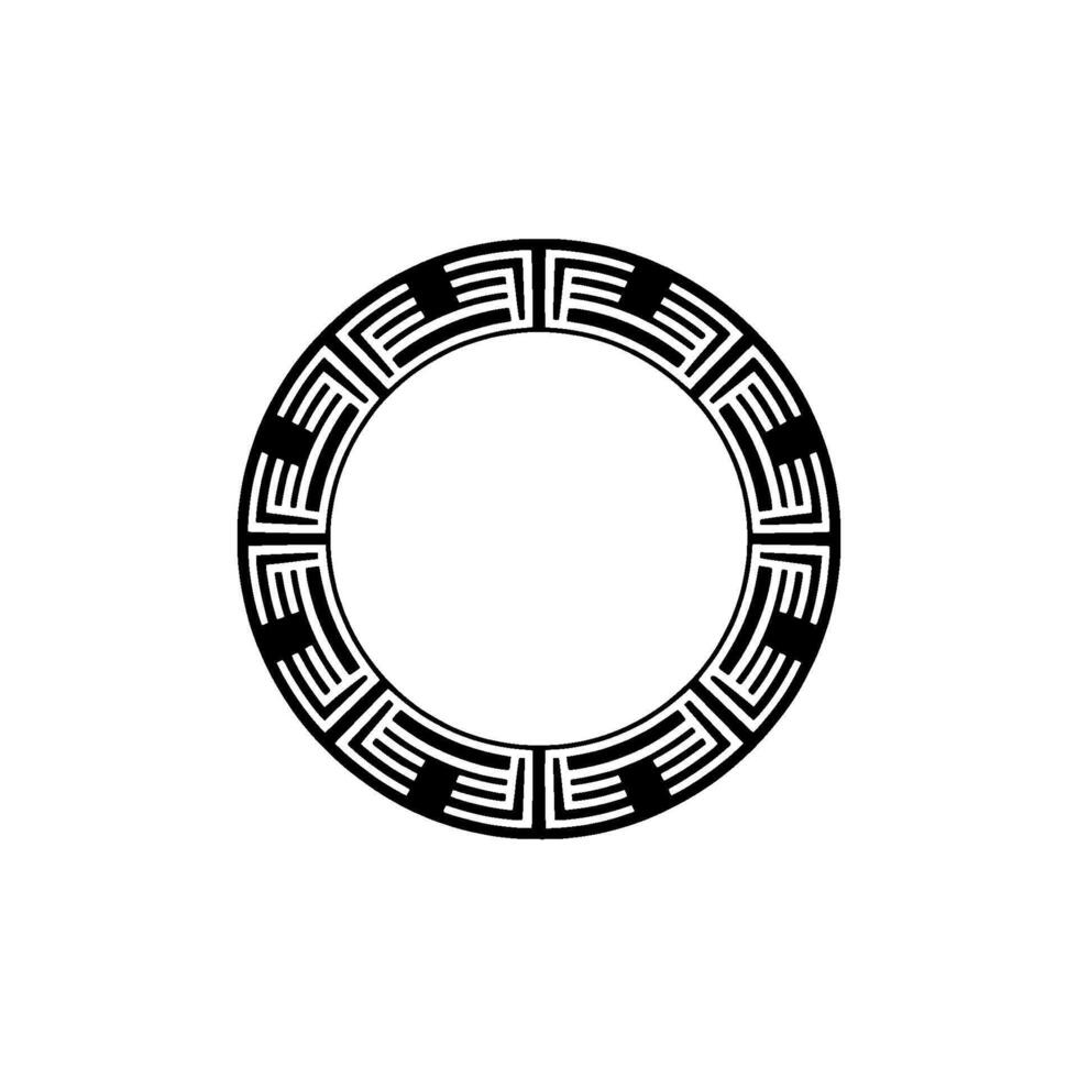 Geometric Circle Ornament, Minimalist , Circular Motif, Pattern vector