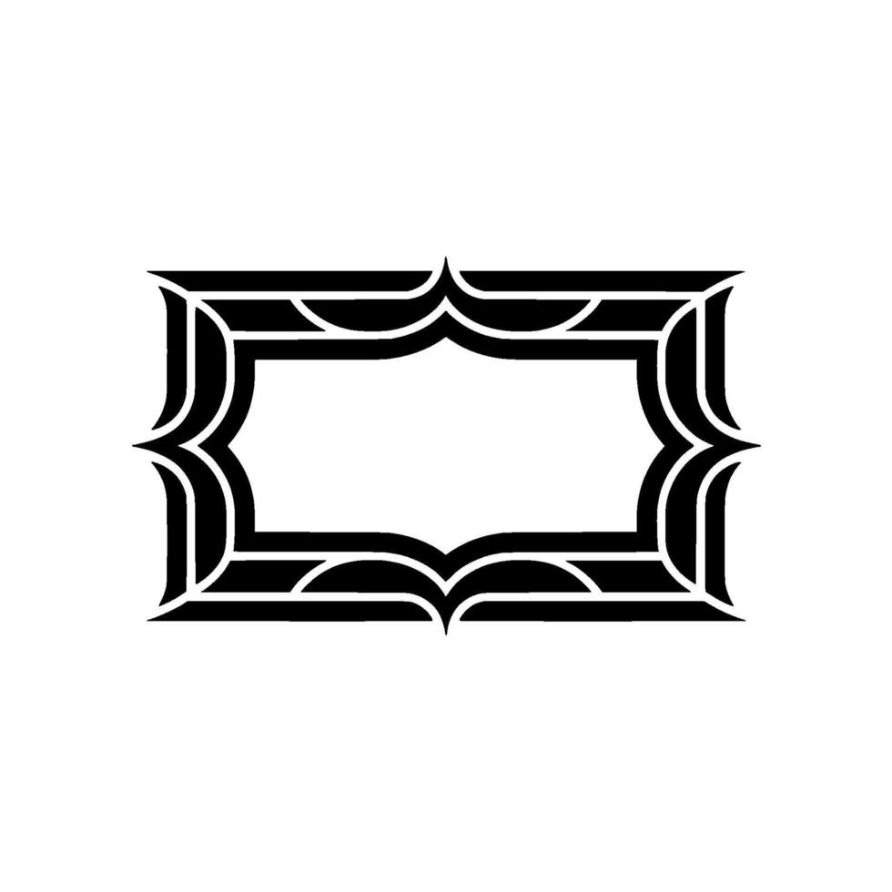 Geometric Frame, Minimalist , Black White, Abstract Ornamentation vector