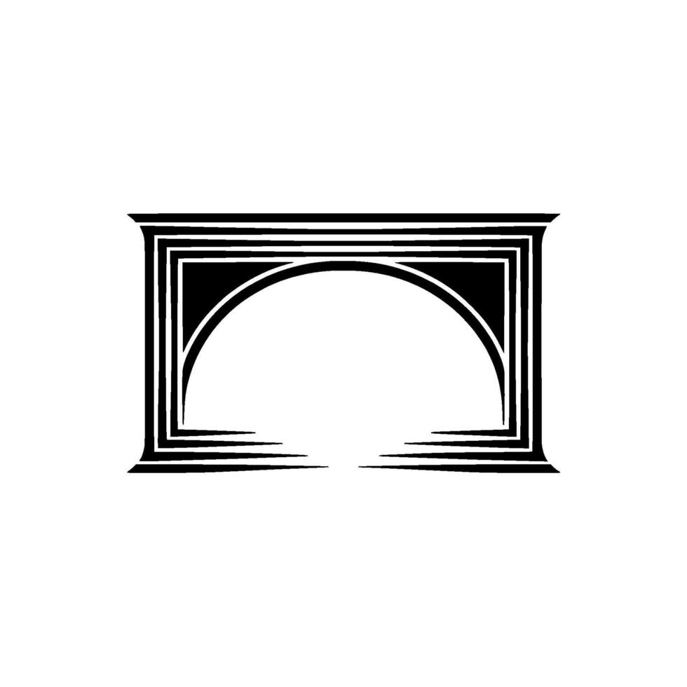 Geometric Arch Frame, Minimalist vector