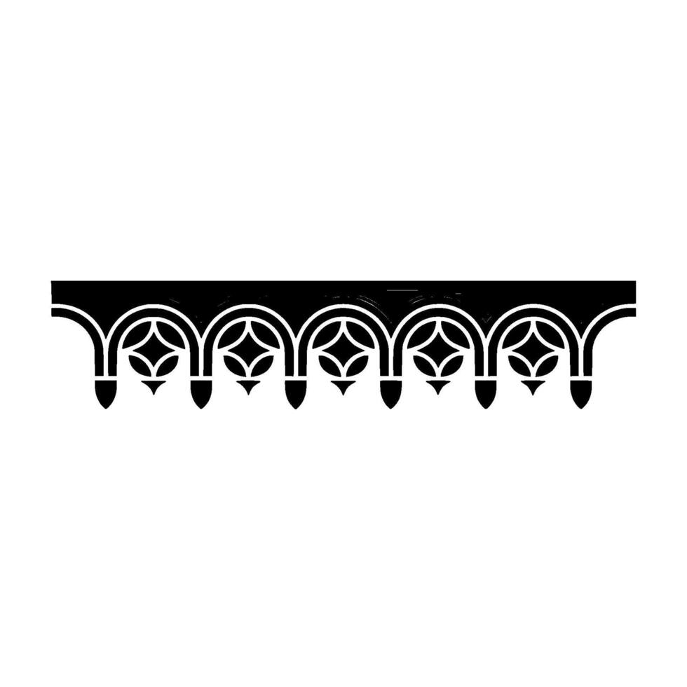 Intricate Gothic Arch Border, Stylized Ornamentation vector