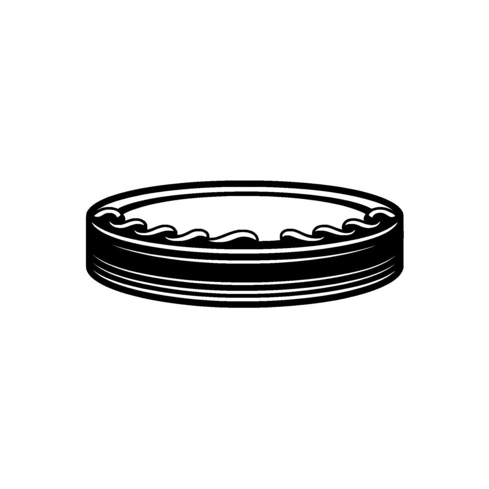 Circular Wave Emblem, Vintage Style, Tranquil Waters vector