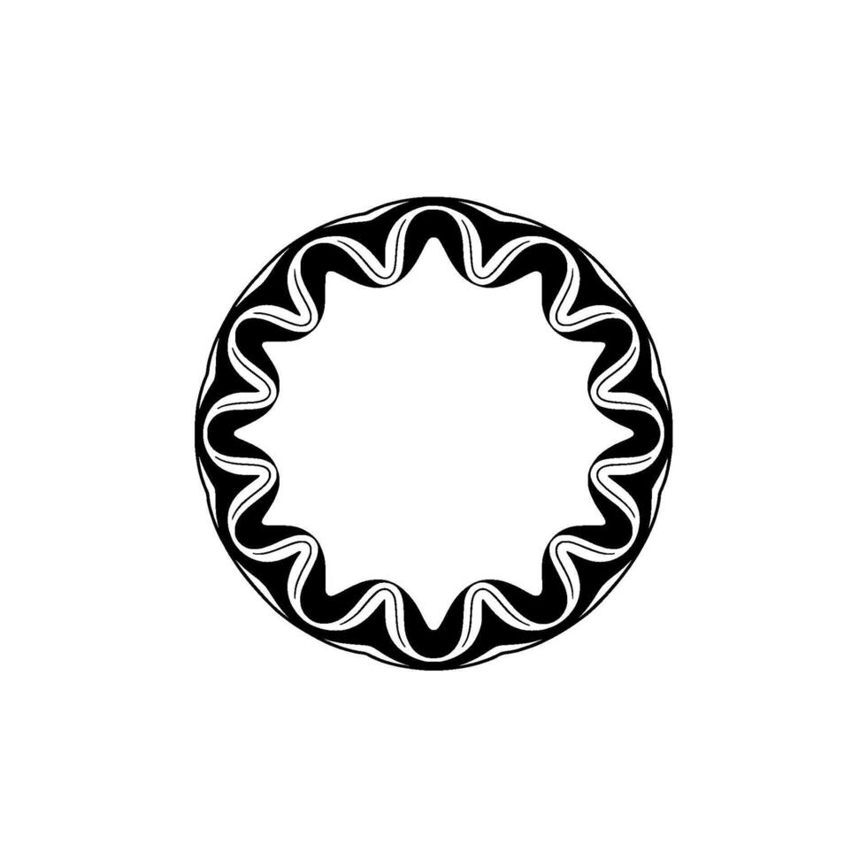 Abstract Circular Wave Pattern, Minimalist vector