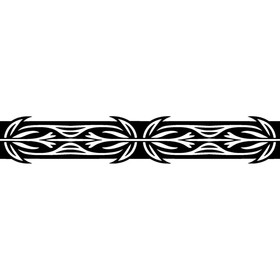 Stylized Black Ornamental Border, Vintage, Ornamentation vector