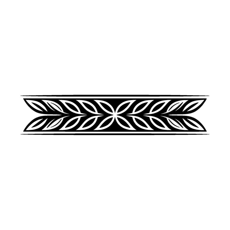 Geometric Leaf Border, Minimalist , Elegant Accent vector