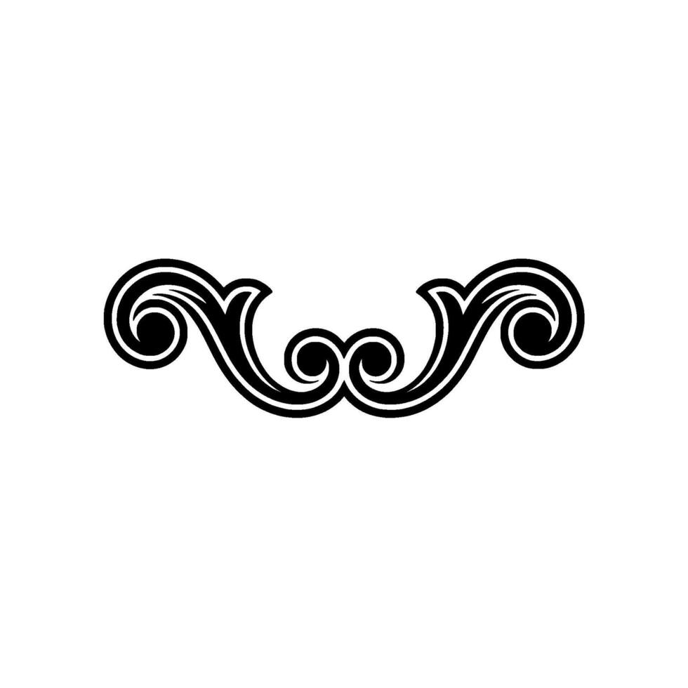 Elegant Swirl Ornament, Vintage Element, Decorative vector