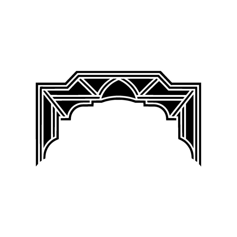 Geometric Gothic Arch, Minimalist vector