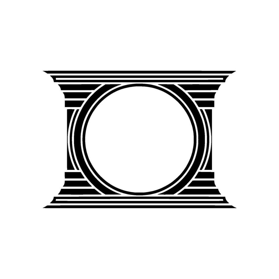 Geometric Circle Frame, Minimalist , Abstract vector