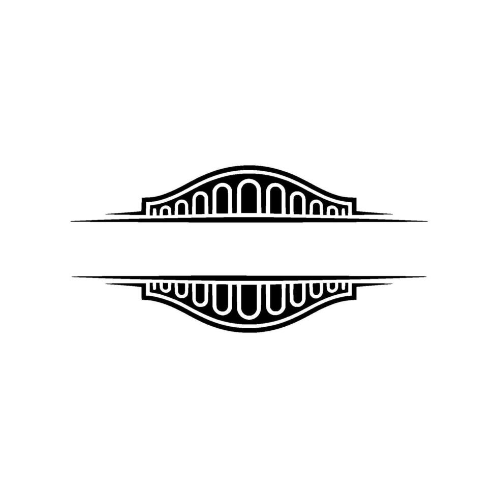 Art Deco Wave Divider, Minimalist Element vector