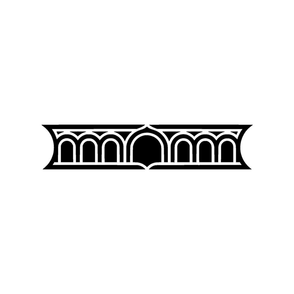 Ornate Archway Emblem, Vintage , Minimalist Aesthetic vector