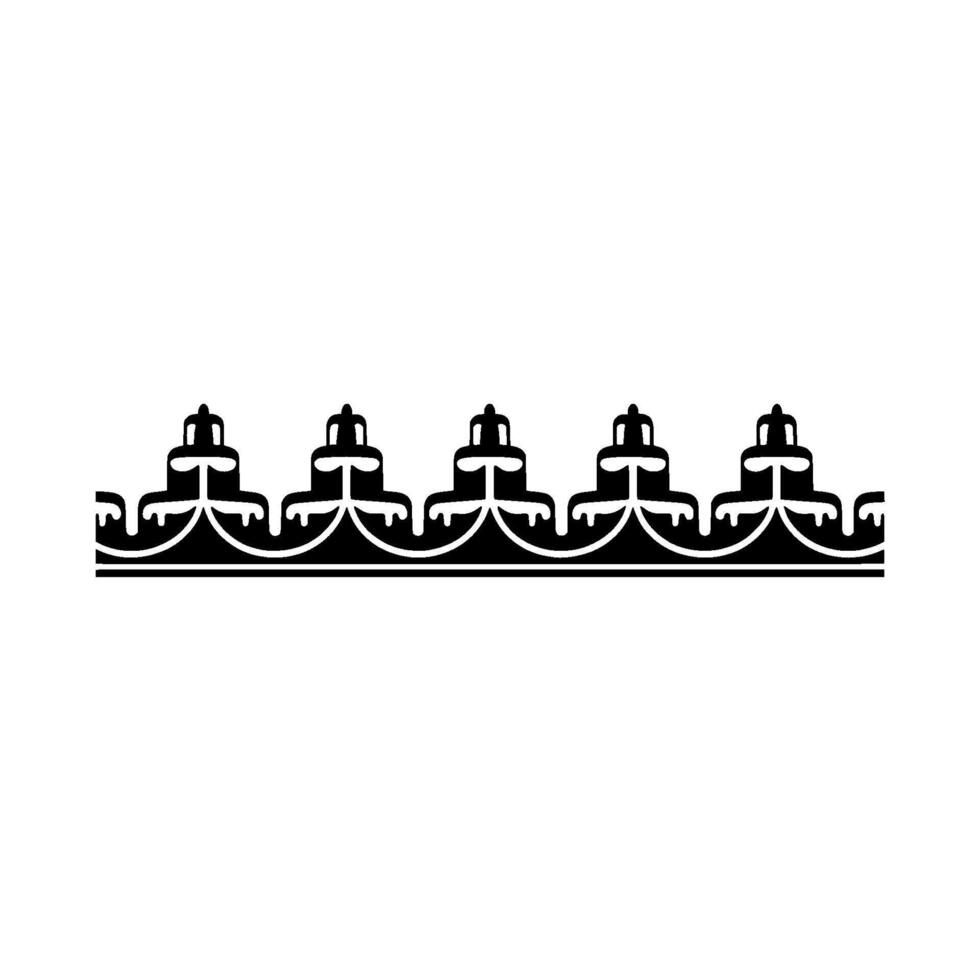 Stylized Crown Border, Geometric Ornamentation vector