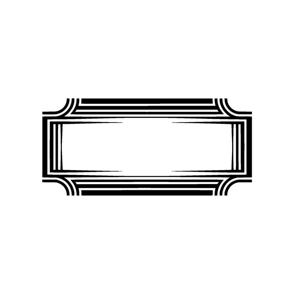 Art Deco Frame, Minimalist , Elegant Border, Vintage Style vector