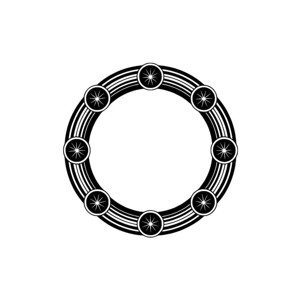 Geometric Circle, Stylized Radial Pattern, Minimalist vector