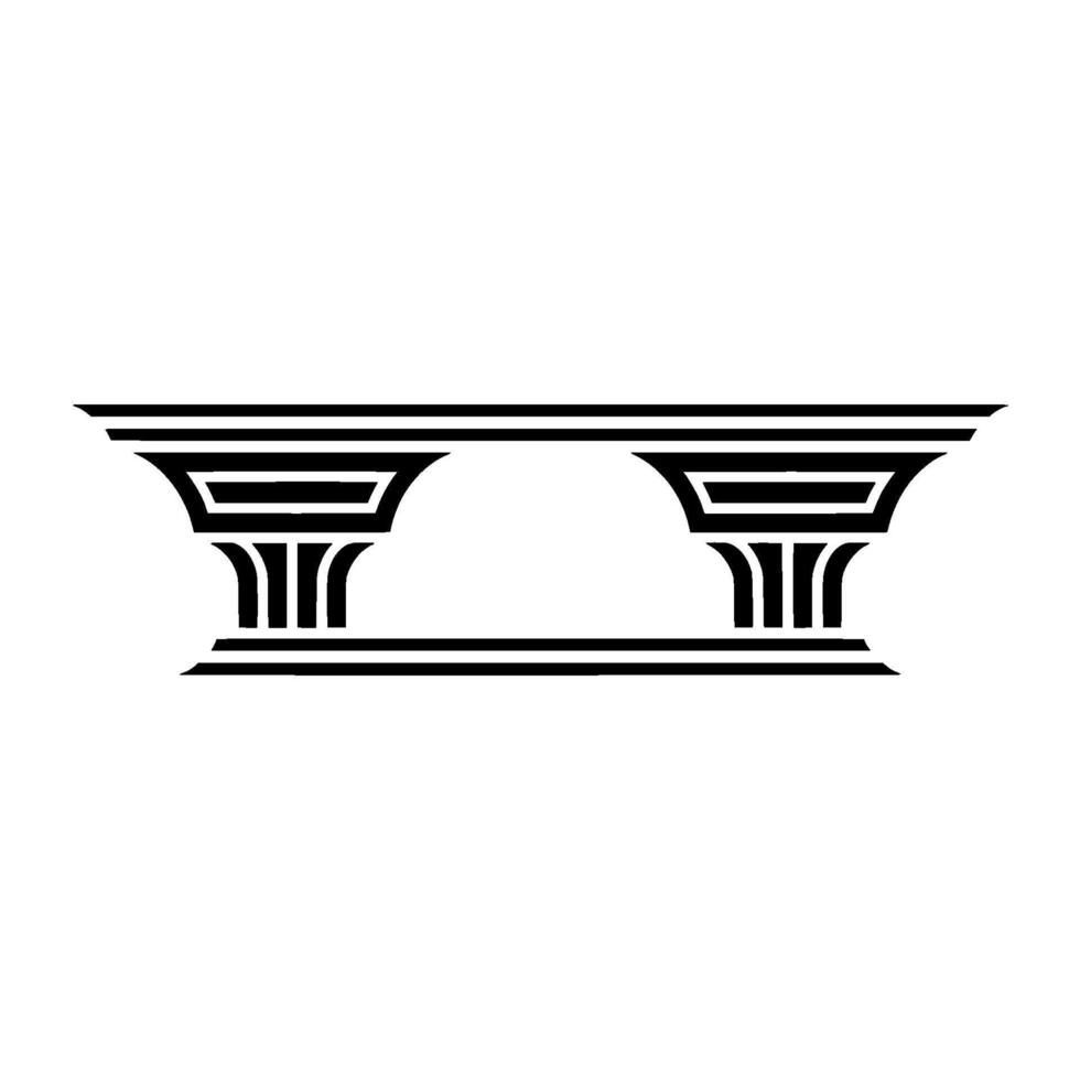 Geometric Column Motif, Minimalist, Columns vector